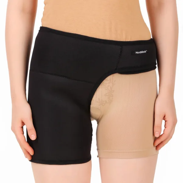 BeltWala Medilink Extra Padded Hip Protection Belt | Hip Support Brace with Shock Absorbing Pad | Metal Splint Stabilizer | Post Surgery Recovery Aid | Fall & Hip Medilink Fracture Protection | Unisex Free Siz
