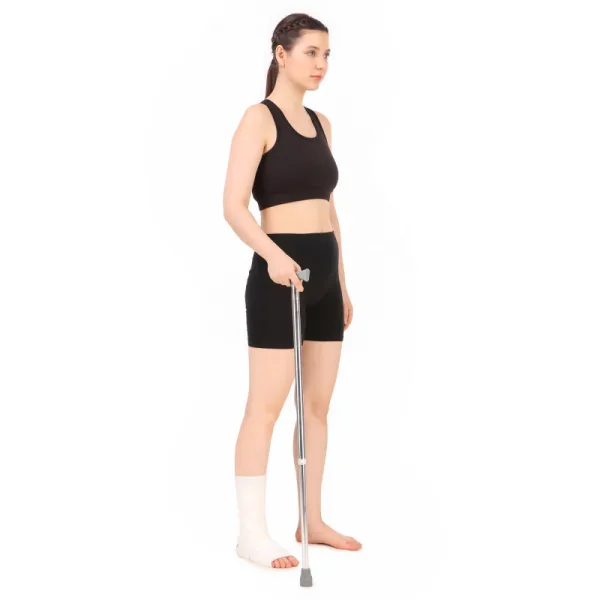 BeltWala Medilink Adjustable Walking Stick | Height Adjustable Mobility Aid | Durable Metal Construction | Anti-Slip Rubber Tip | Balance & Walking Support for Elderly, Injury Recovery & Rehabilitation